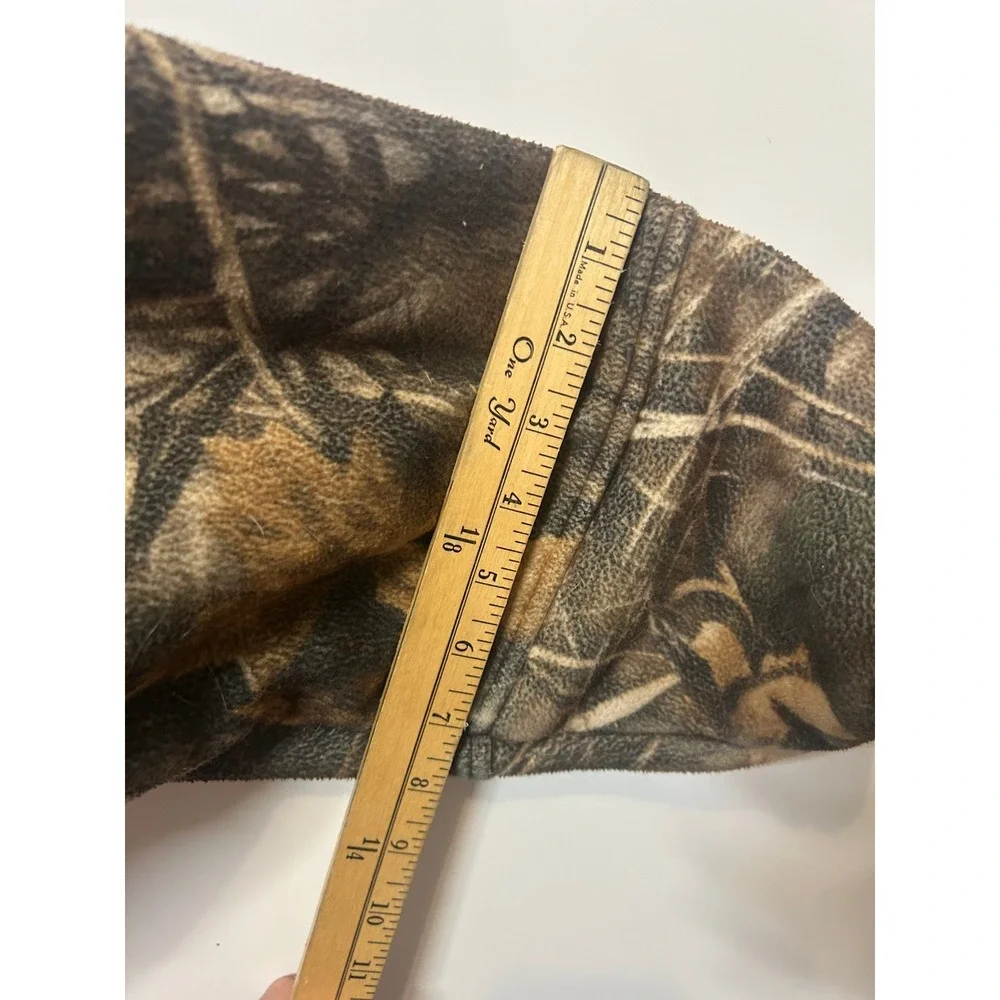 Rivers West Fleece Hunting Jacket Camo Full Zip‎ Cargo Pockets Marsh Grass